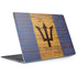 Barbados Flag Dark Wood Surface Laptop 2 Skin